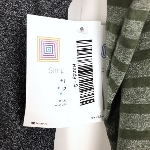 LULAROE Randy T Shirt Top Baseball Raglan 3/4 Sleeves Stripe Minimalist Small - Picture 6 of 9